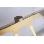 Стол обеденный прозрачное стекло/золото от ImperiumLoft