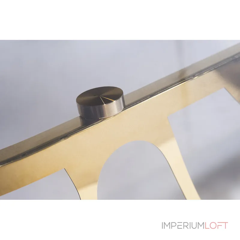 Стол обеденный прозрачное стекло/золото от ImperiumLoft