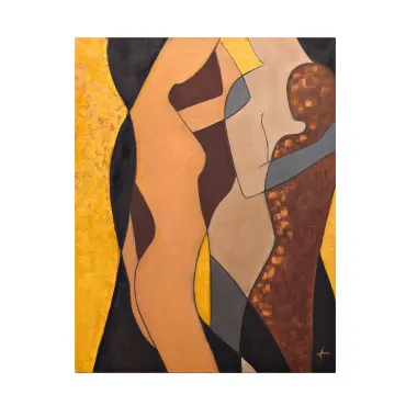 Холст Фантазия (золото) в бронзовом багете 89VOR-AQUARELLE10 Холст Фантазия (золото) в бронзовом багете 89VOR-AQUARELLE10