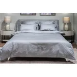 Комплект из 2х наволочек сатиновых жаккард 'Серпенте' 50х70см серый от ImperiumLoft