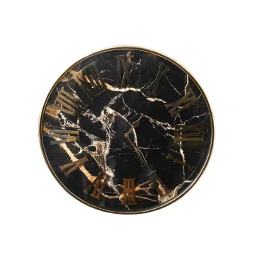 Часы настенные круглые чёрные/золото Часы настенные круглые чёрные/золото