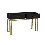 Консоль с ящиками черное стекло/золото KFG058 от ImperiumLoft