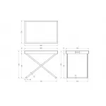 Стол сервировочный зеркальный матовый/золото от ImperiumLoft