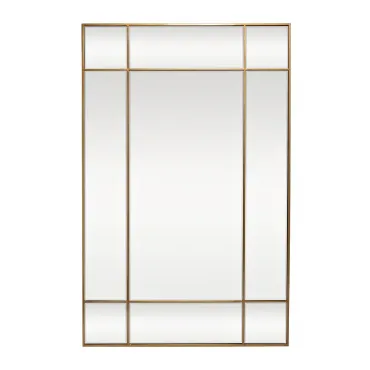 Зеркало прямоугольное в золотой раме KFG047