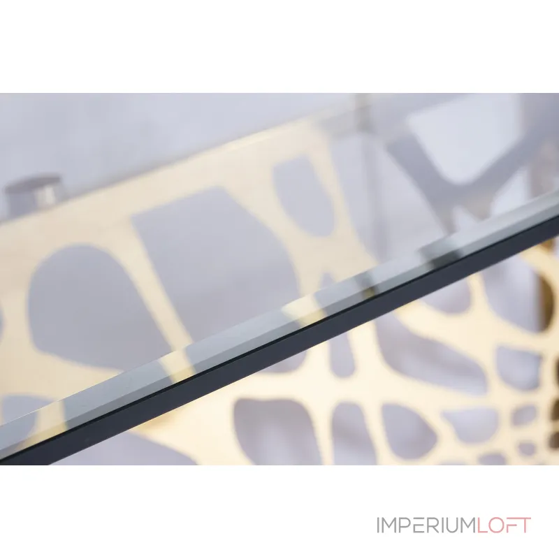 Стол обеденный прозрачное стекло/золото от ImperiumLoft