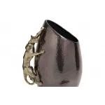 69-120176 Ваза декор.металлич. Ягуар черн./зол. 21*15*29см от ImperiumLoft