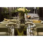 Стол обеденный прозрачное стекло/золото от ImperiumLoft