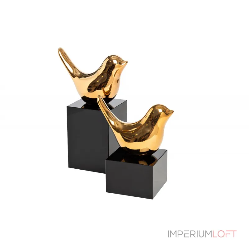 Статуэтка Птичка золотая 18см на подставке 55RD4007L от ImperiumLoft