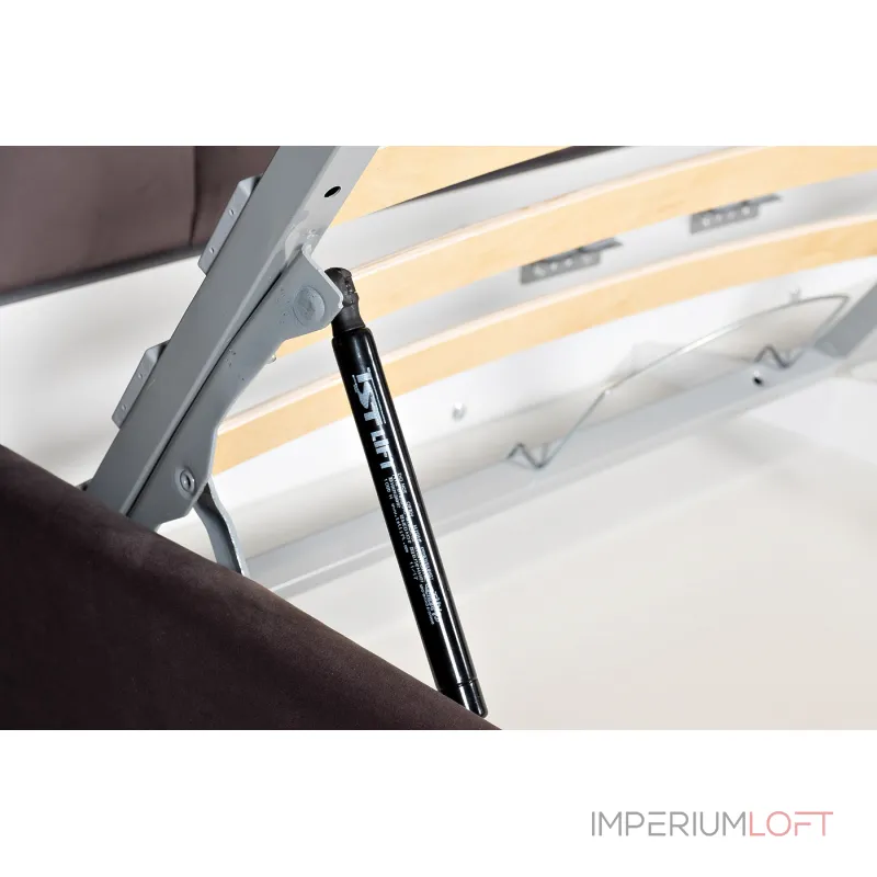 Кровать Odry c подъем.мех. велюр лилово-серый Vel19 206*220*120 от ImperiumLoft