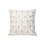 70SW-20712 Подушка с бисером Шестигранники белая 45*45см от ImperiumLoft