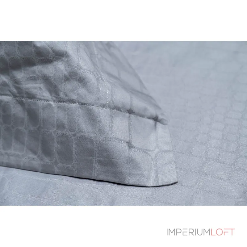 Комплект из 2х наволочек сатиновых жаккард 'Серпенте' 50х70см серый от ImperiumLoft