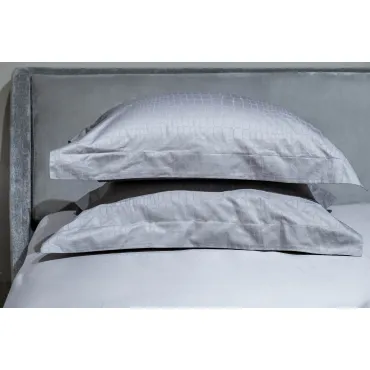 Комплект из 2х наволочек сатиновых жаккард 'Серпенте' 50х70см серый