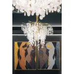 Холст Фантазия (золото) в бронзовом багете 89VOR-AQUARELLE10 от ImperiumLoft