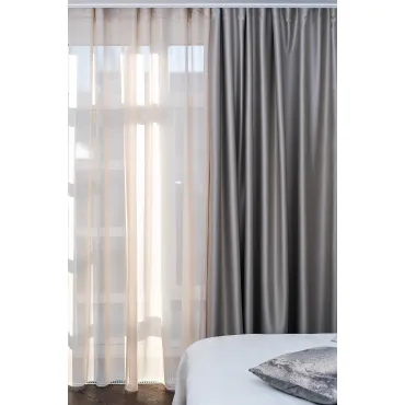 115KRT-282602-TUL BEG Тюль Ницца бежевый, 275*320