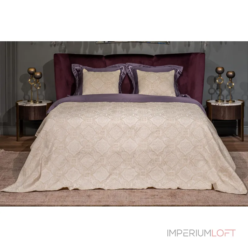 Наволочка декоративная 'Тиара' 50х50см бежевая от ImperiumLoft