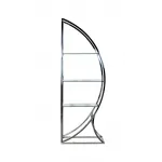 KFG087 Стеллаж Полусфера прозрачное стекло/хром 71*48*202см от ImperiumLoft