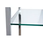 KFG087 Стеллаж Полусфера прозрачное стекло/хром 71*48*202см от ImperiumLoft