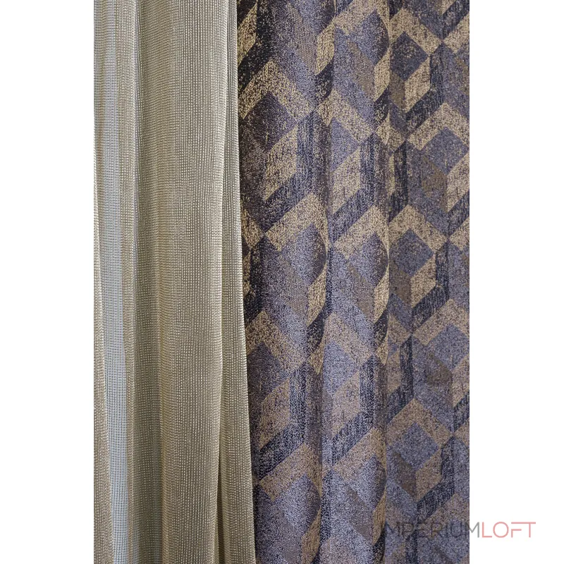 121GD-TON04-PORT BRONZ Портьера MODENA бронзовая 275*260см от ImperiumLoft