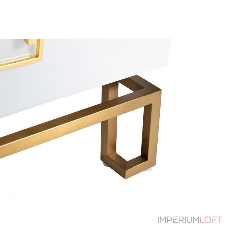 KFG085 Тумба 2 ящика белая/золото 55*40*58см от ImperiumLoft