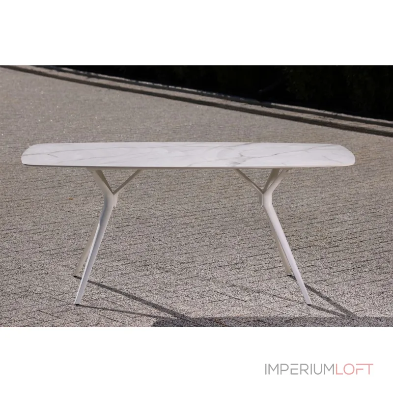 Стол обеденный уличный 'Бари' белый от ImperiumLoft