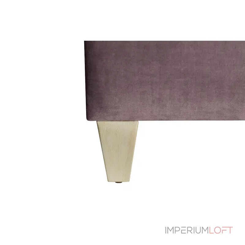 KFE007-69 Кровать с зерк.вставками велюр роз-серый 211*189*158см от ImperiumLoft