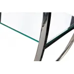 KFG087 Стеллаж Полусфера прозрачное стекло/хром 71*48*202см от ImperiumLoft