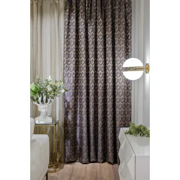 121GD-TON04-PORT BRONZ Портьера MODENA бронзовая 275*260см