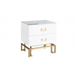 KFG085 Тумба 2 ящика белая/золото 55*40*58см от ImperiumLoft