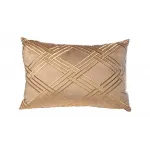 Подушка с вышивкой Ромбы коричневая