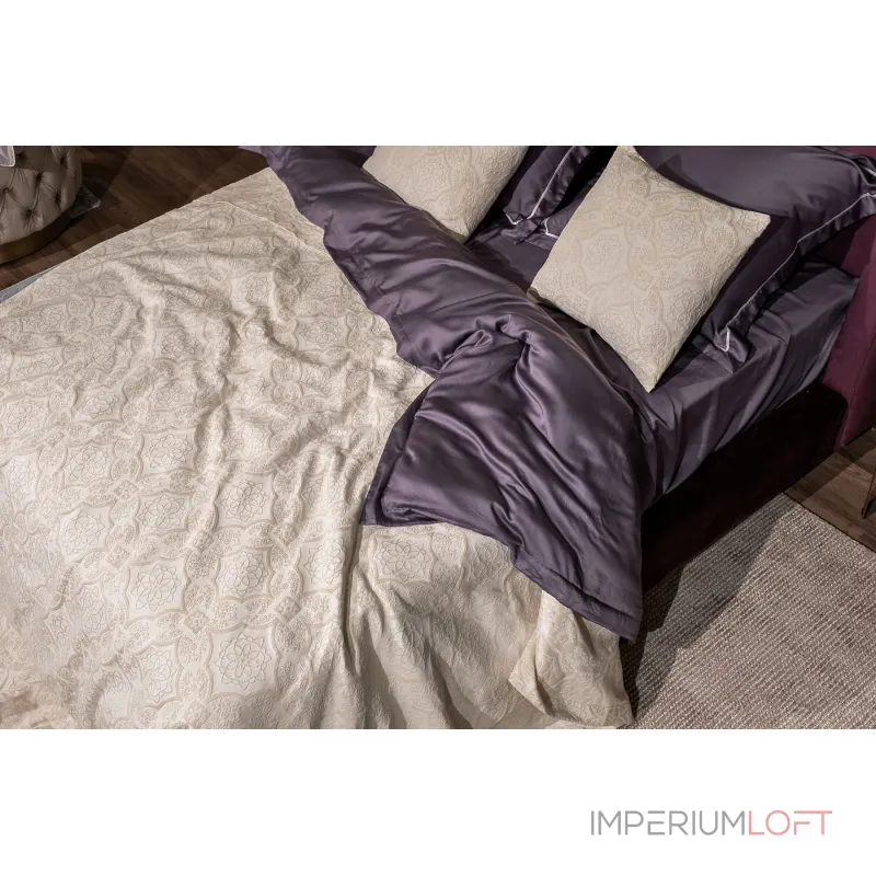 Наволочка декоративная 'Тиара' 50х50см бежевая от ImperiumLoft