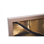 Холст 'Золотые листья монстеры-2' в багете латунь от ImperiumLoft