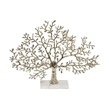 69-919201 Декор настольный Дерево зол.мет./мрам.бел 60*13*46см