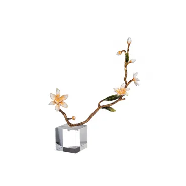 55RD4373 Декор настольный Ветви с розовыми цветами 26*8*24см