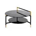 Стол журнальный круглый с полкой 30B-872 от ImperiumLoft