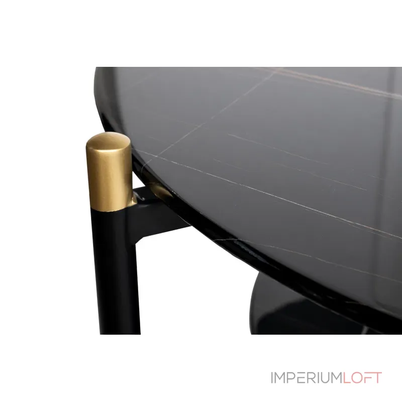 Стол журнальный круглый с полкой 30B-872 от ImperiumLoft