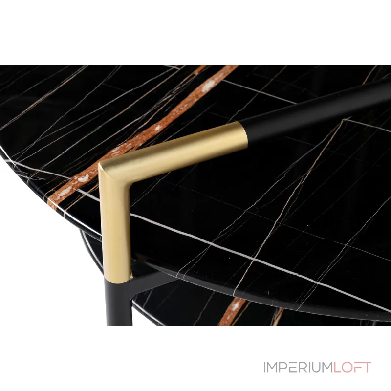 Стол журнальный круглый с полкой 30B-872 от ImperiumLoft