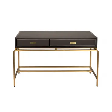 76AR-D671 Стол письменный коричн/мат.золото 126*66*76см