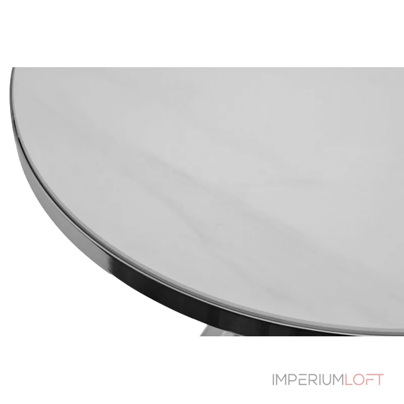 Столик журнальный с мраморной столешницей/серебро от ImperiumLoft