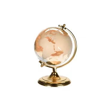 A54412360 Глобус декоративный стеклянный янтарь 17*13*25см