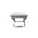 Пуф велюровый бежевый/хром от ImperiumLoft