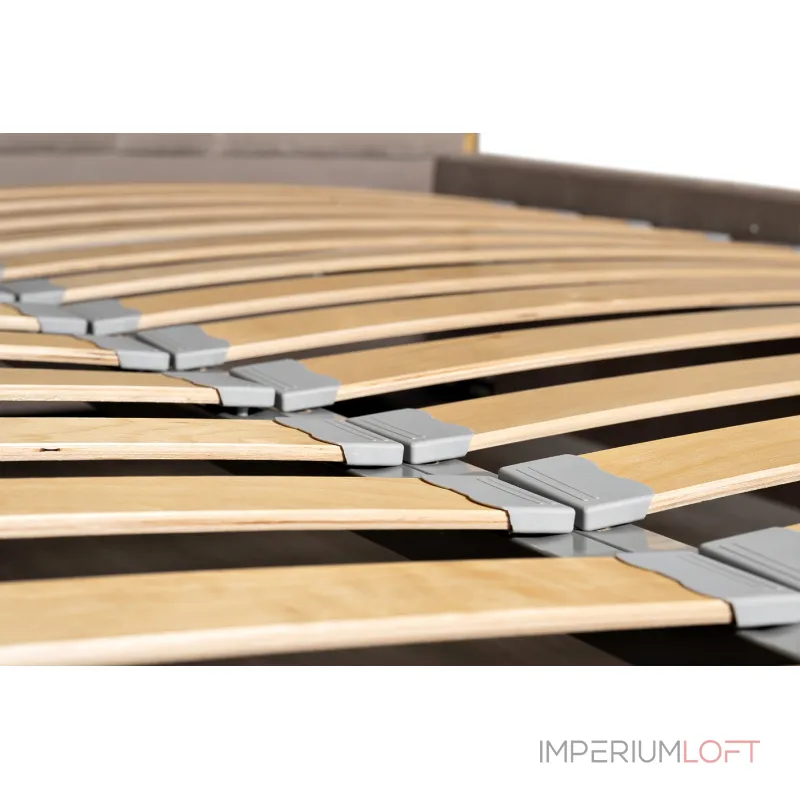 Кровать Lancy велюровая серая от ImperiumLoft