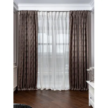 Портьера FIJI 275х260см коричневая Портьера FIJI 275х260см коричневая