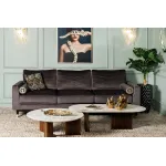 Стол журнальный овальный искусственный камень белый от ImperiumLoft