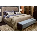 Кровать Lancy велюровая серая от ImperiumLoft