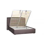 Кровать Odry с подъемным механизмом и бельевым ящиком лилово-серая ODRY1К-160M-Vel19+Vel09 от ImperiumLoft