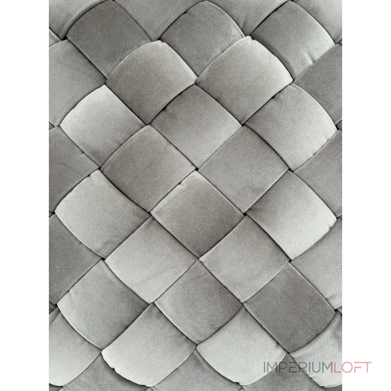 Пуф плетеный велюровый светло-бежевый от ImperiumLoft Пуф плетеный велюровый светло-бежевый от ImperiumLoft