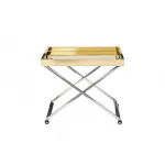 Стол сервировочный зеркальный золото/хром от ImperiumLoft