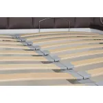 Кровать Odry с подъемным механизмом и бельевым ящиком лилово-серая ODRY1К-160M-Vel19+Vel09 от ImperiumLoft