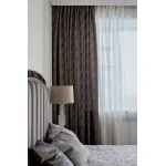 Портьера FIJI 275х260см коричневая от ImperiumLoft