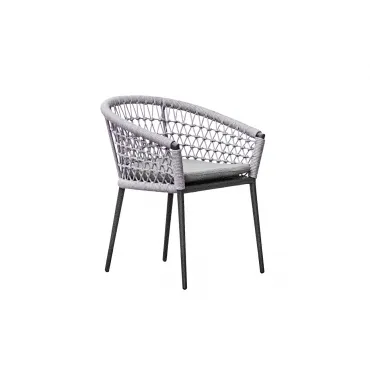 Кресло уличное Муза темно-серое с оплеткой 39AR-C288-T4 Кресло уличное Муза темно-серое с оплеткой 39AR-C288-T4